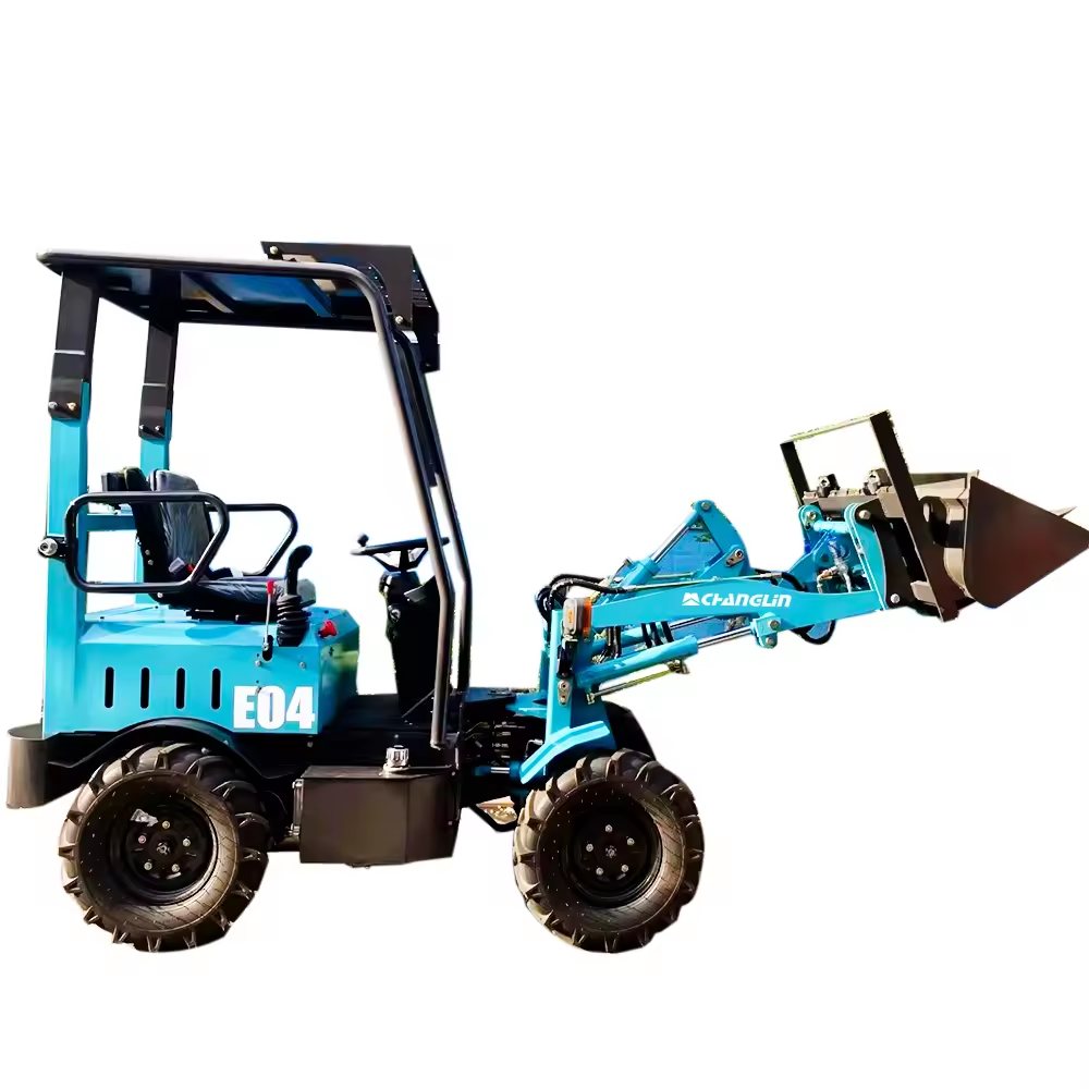 Easy to use 0.2 CBM bucket pallet fork Electric Mini Loader small wheel loaders for indoor use