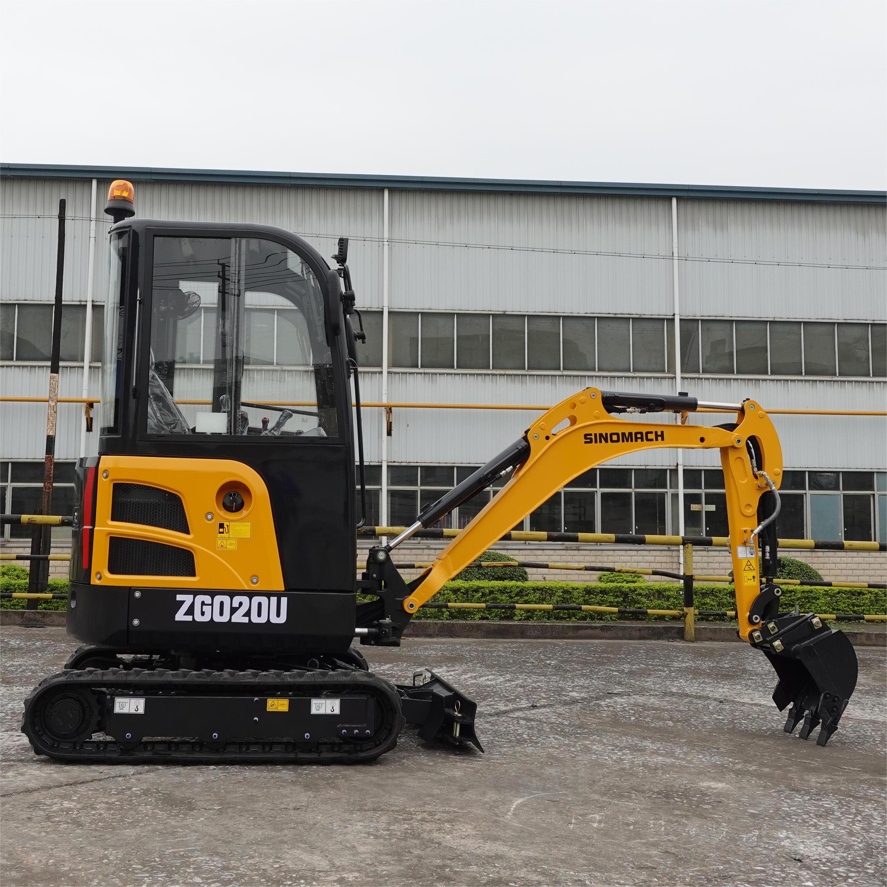 high operating efficiency New Original 1.5 Ton 2 Ton boom swing Small Digger mini loader excavator