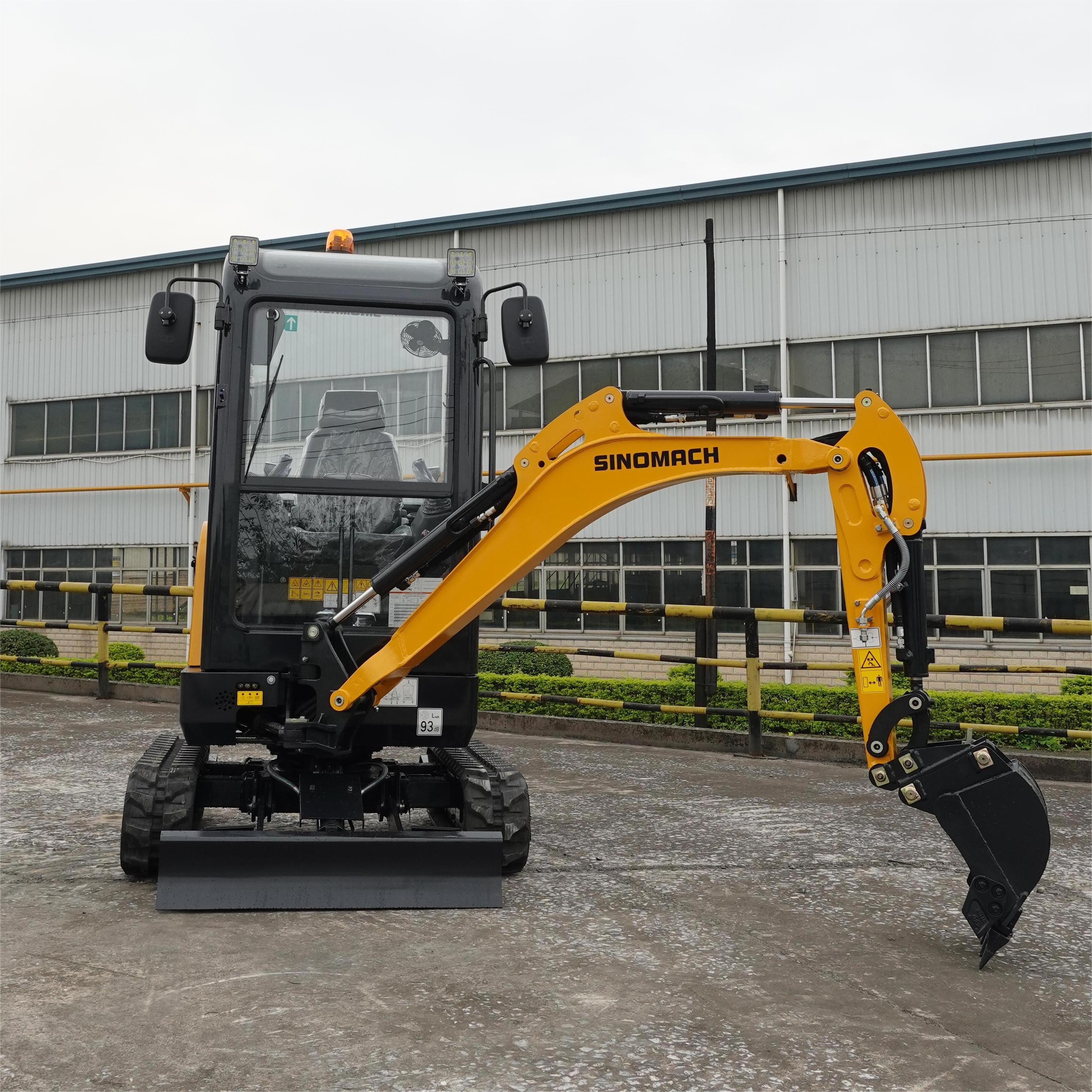 high operating efficiency New Original 1.5 Ton 2 Ton boom swing Small Digger mini loader excavator