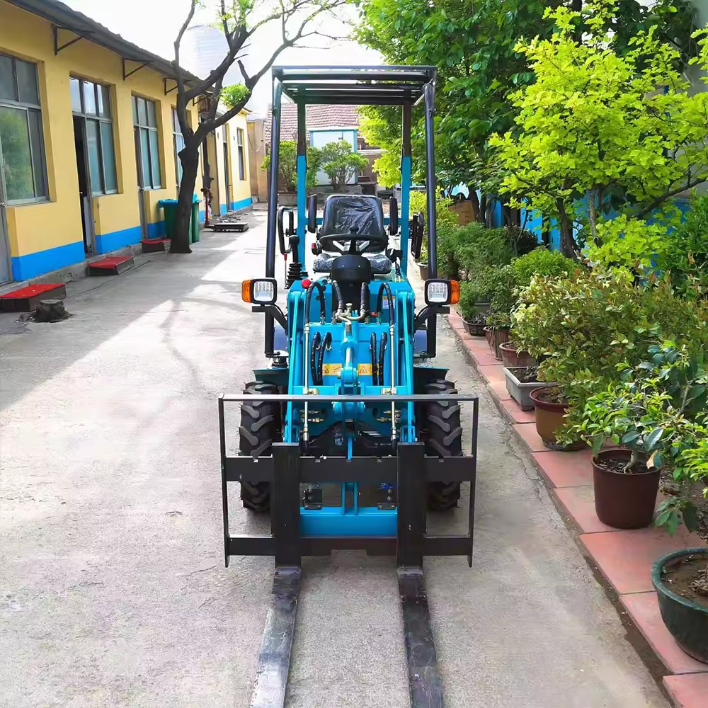 Easy to use 0.2 CBM bucket pallet fork Electric Mini Loader small wheel loaders for indoor use