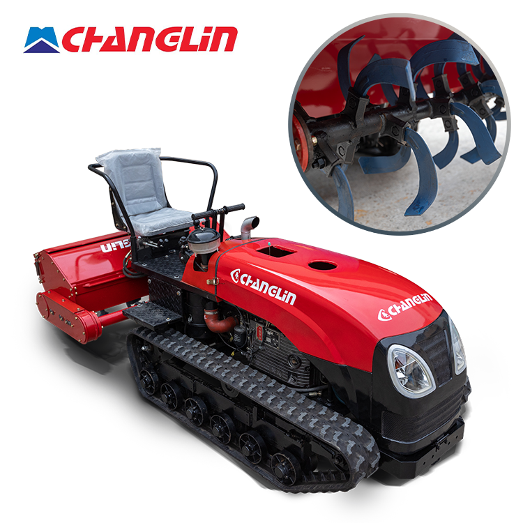 Changlin brand 32HP orchard rotary tiller weeder remote control small crawler tractor articulated seat rc mini tractor