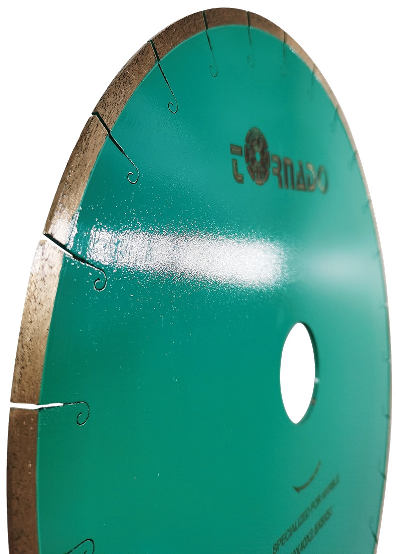 U shaped green rim round 14inch 350mm diamond marble hole cutting saw blade cutting tools accessories