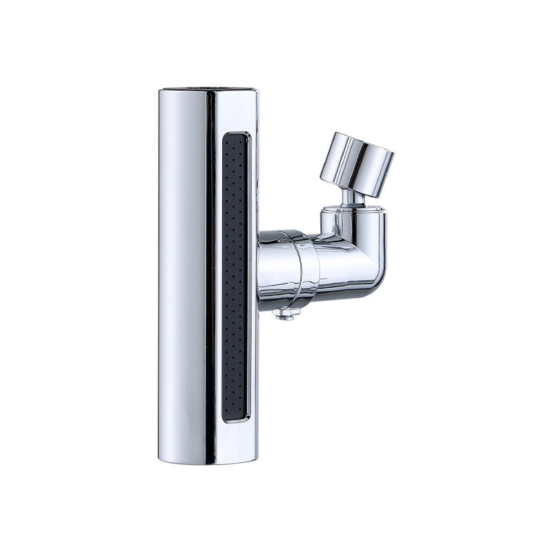 Multifunctional four-gear-mode universal rotating faucet for brass waterfall with water outlet.