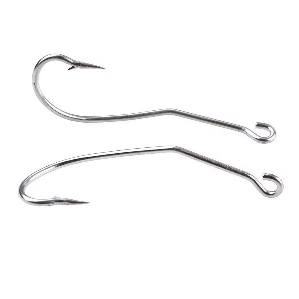 TRAMAX Stainless Steel Bent Shank Eel Hook Sea Water Fishing Hook 31022