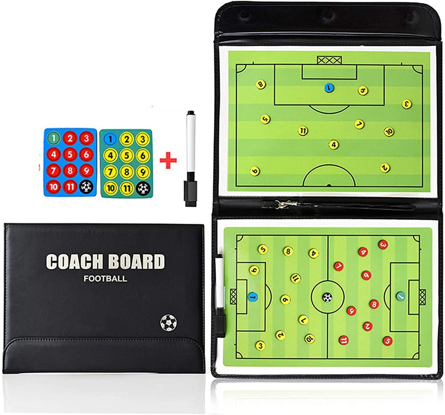 Magnetic Coach Clipboard Soccer Tactical Portable Referee Strategy Board Kit with Dry Erase Marker Pen Football tactic Board