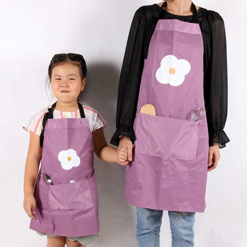 CHANGRONG Custom Waterproof Durable Polyester Cooking Baking Crafting Art Apron set for kids