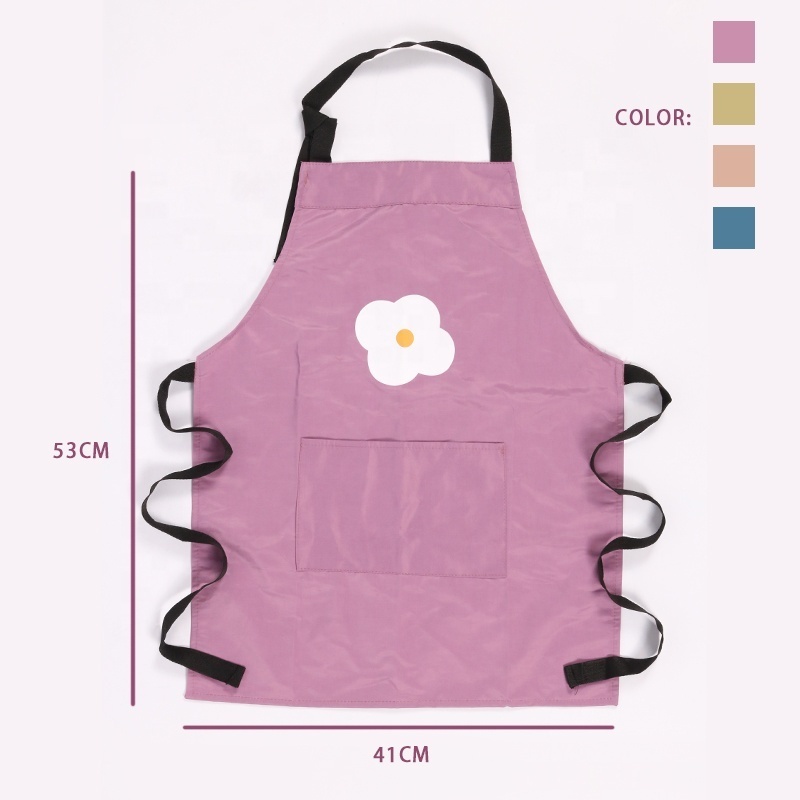 CHANGRONG Custom Waterproof Durable Polyester Cooking Baking Crafting Art Apron set for kids