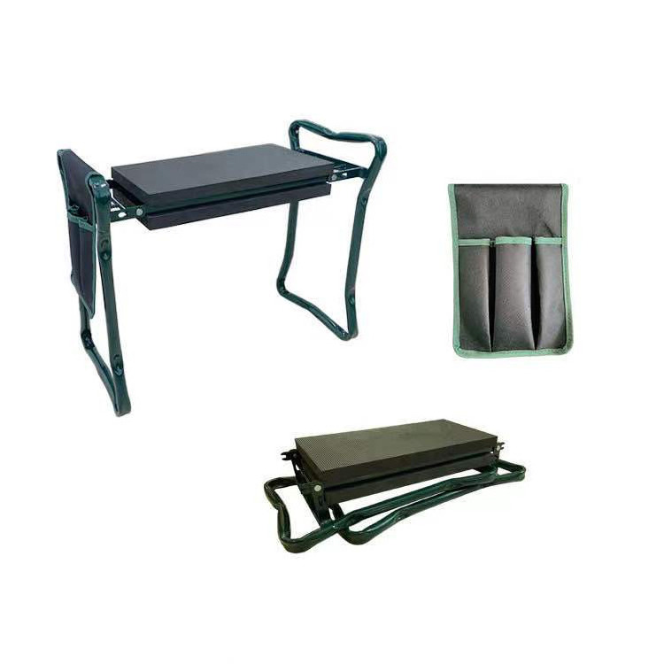 Garden kneeler tool folding seat