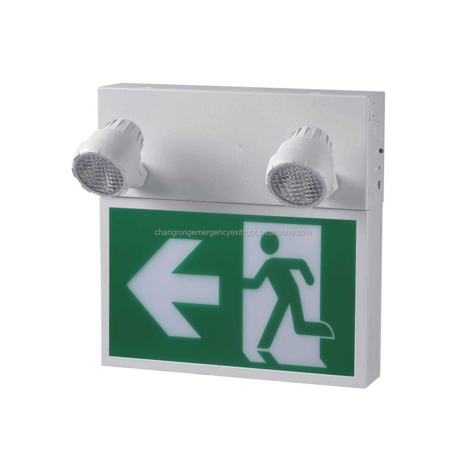 wall mount running man emergency edge lit led exit sign