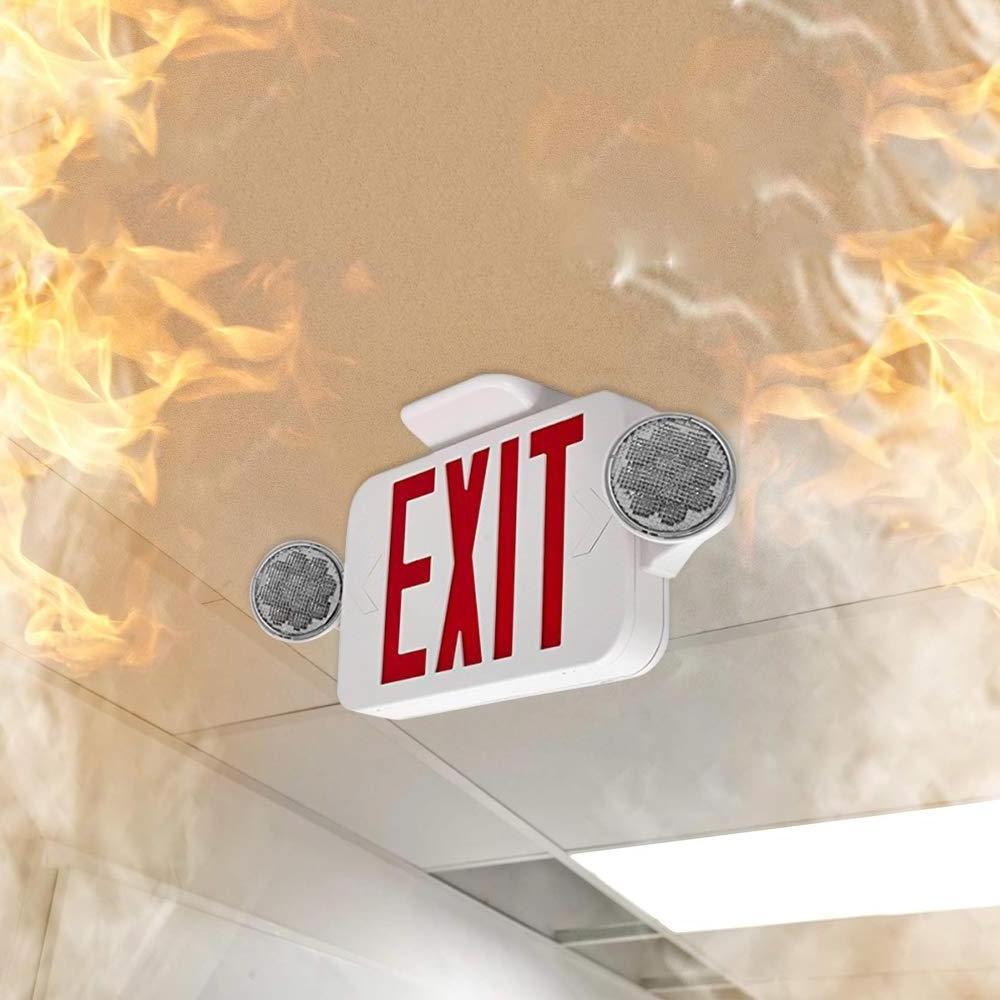 CR-7089G UL listed Emergency Exit sign made in China rechargeable light exit light combo 90 minutes back up Exit Light