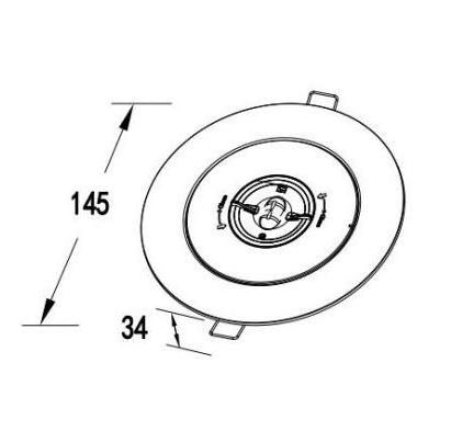 CR-7113 2W LED recessed  Lamp Emergency 3 hours with open and corridor lens Emergency Down Light