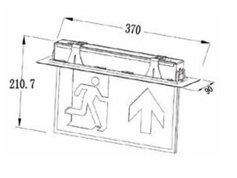 CR-7117 LED Emergency exit sign lit edge exit with multiple installation method CE/CB/SAA certified 3 hours exit light