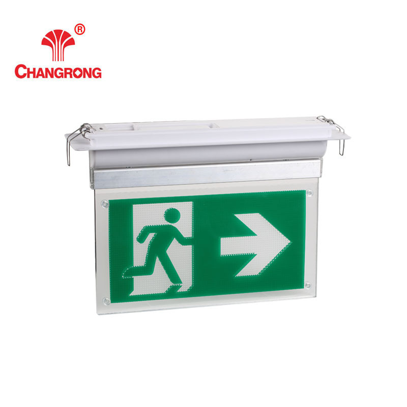 wall mount running man emergency edge lit led exit sign