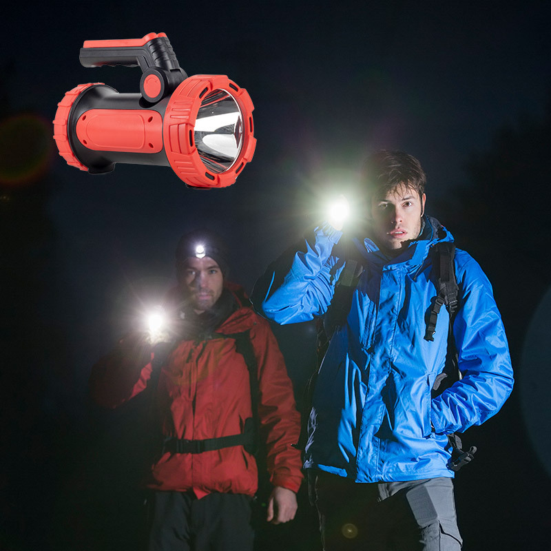 Bright Handheld Large Flashlight Camping Outdoor Waterproof Searchlight led solar Rechargeable flashlight torch light Spotlight