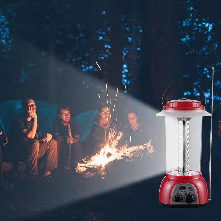 CHANGRONG Rechargeable LED Camping Lantern Multi-Functional Lantern with FM AM Radio