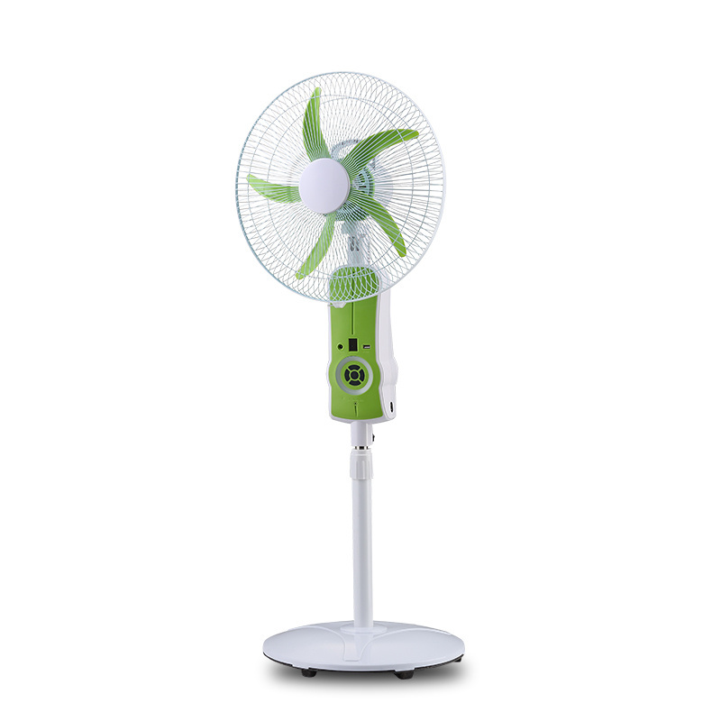 18 inch Rechargeable Standing Solar Fan Air Cooling Fan for Home with LED Night Light