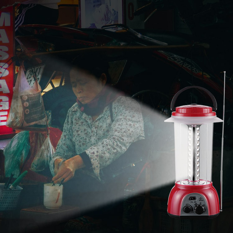 CHANGRONG Rechargeable LED Camping Lantern Multi-Functional Lantern with FM AM Radio