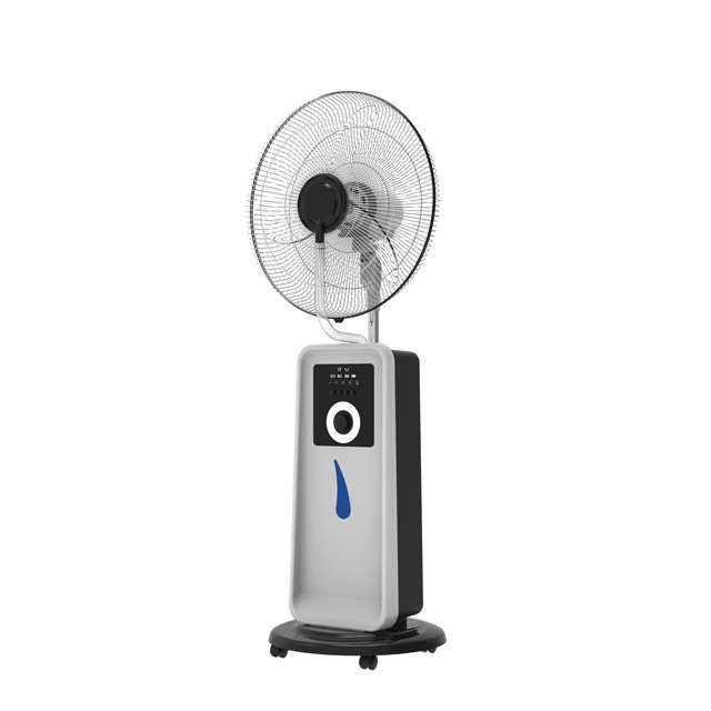 CHANGRONG Electric solar house fan portable rechargeable fan 16 inch spray mist fan with cooling