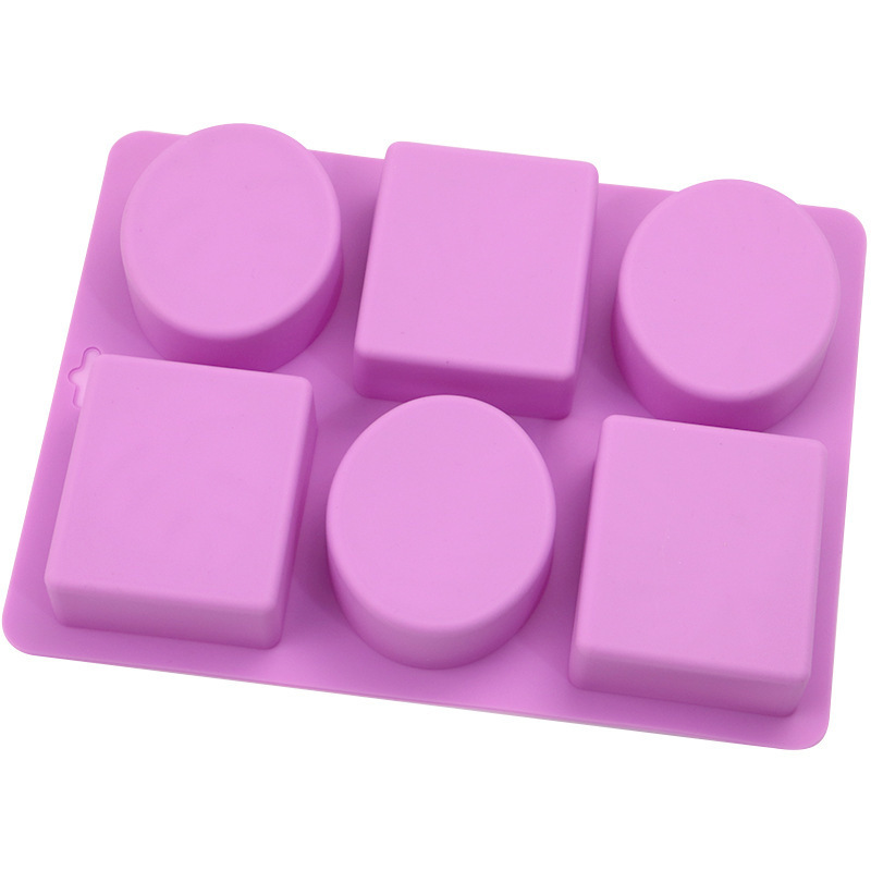 3D Round and Square Silicone Soap Mould Make Soap Table Silicone Mold  for Soaps Bath Bomb Mould Making Kit