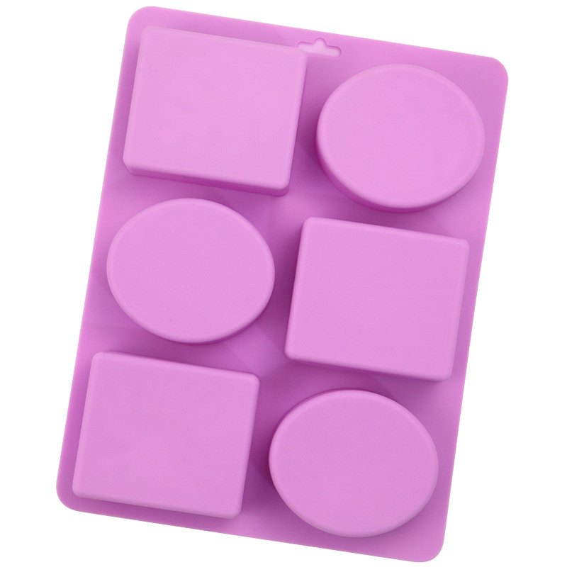 3D Round and Square Silicone Soap Mould Make Soap Table Silicone Mold  for Soaps Bath Bomb Mould Making Kit