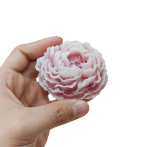 DIY Peony Bud Flowers Handmade Scented Candle Mold Glue Ornaments Cake Plaster Decoration Silicone Mold Home Decor Gift