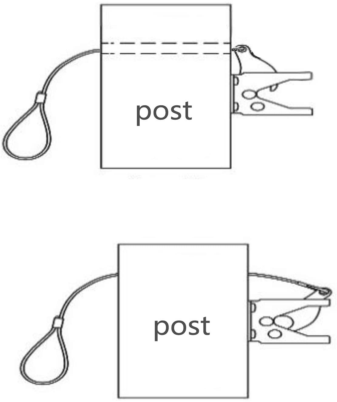 Aluminum Automatic Self Locking Wood Fence Gate Latch