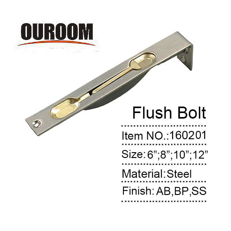 Stainless Steel Concealed Security French Door Locks with Hardwares Metal Flush Latch Bolts for Composite Wood Door