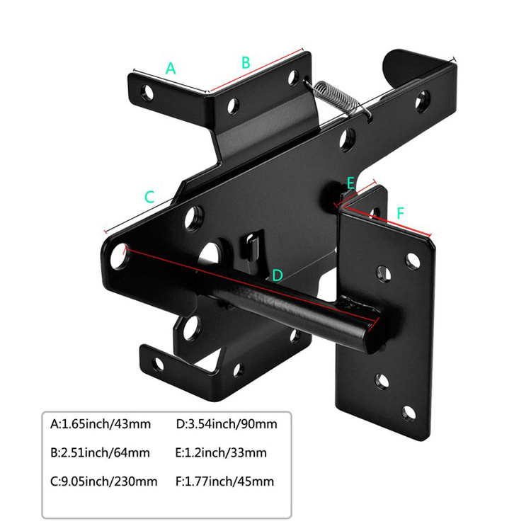 HILLMASTER High Quality Door Spring Vinyl Fence Gate Post Latch Door Latch Lock For Wooden Fence