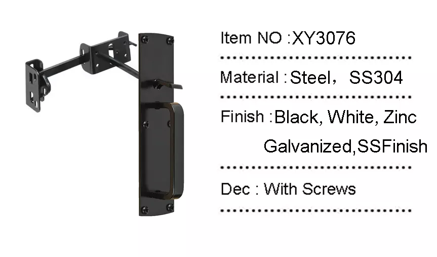 High Quality Black Steel SS304 Powder Coated Fence Gate Adjustable Gate Thumb Latch Set