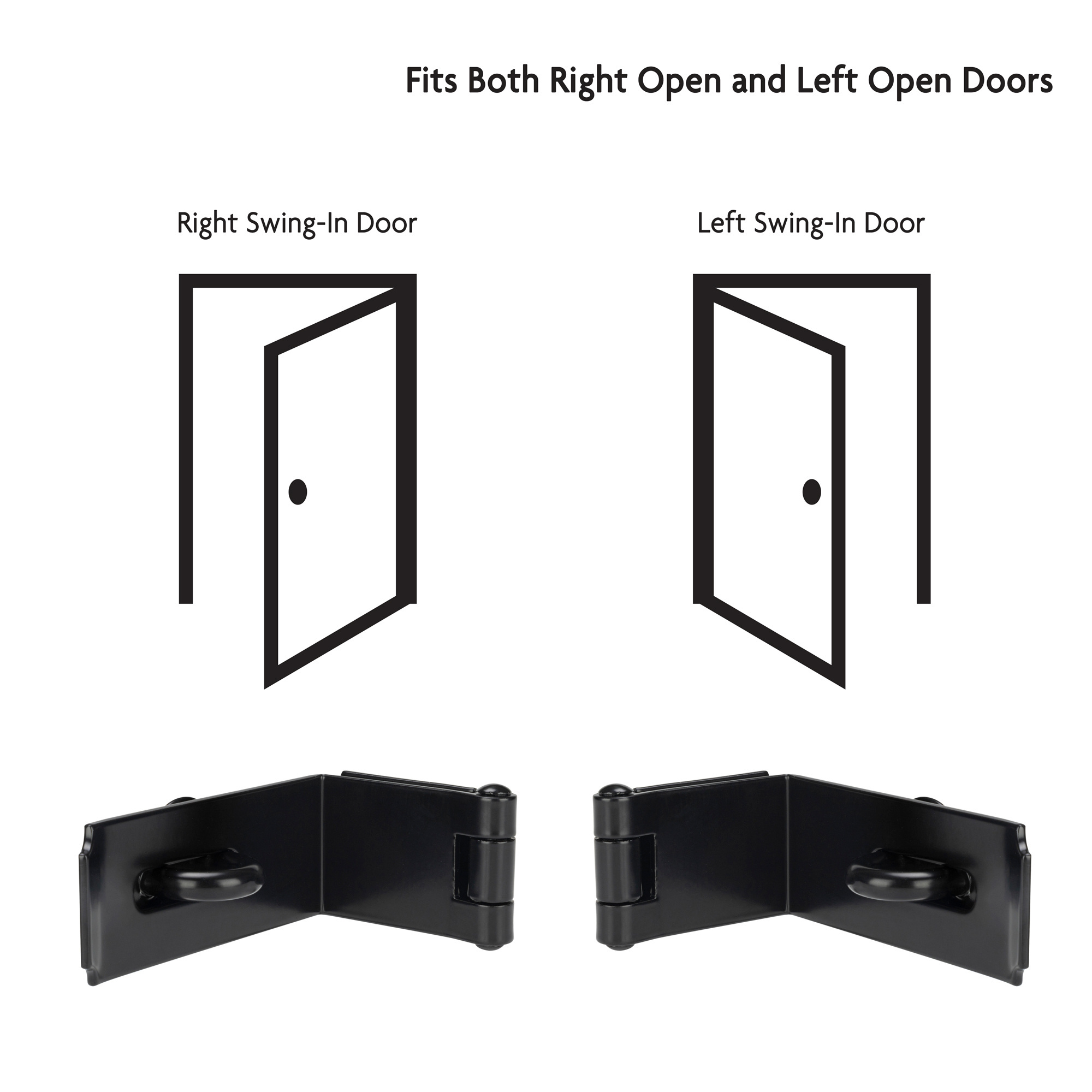 HILLMASTER Door Lock Hasp Latch 90 Degrees Heavy Duty 1/8