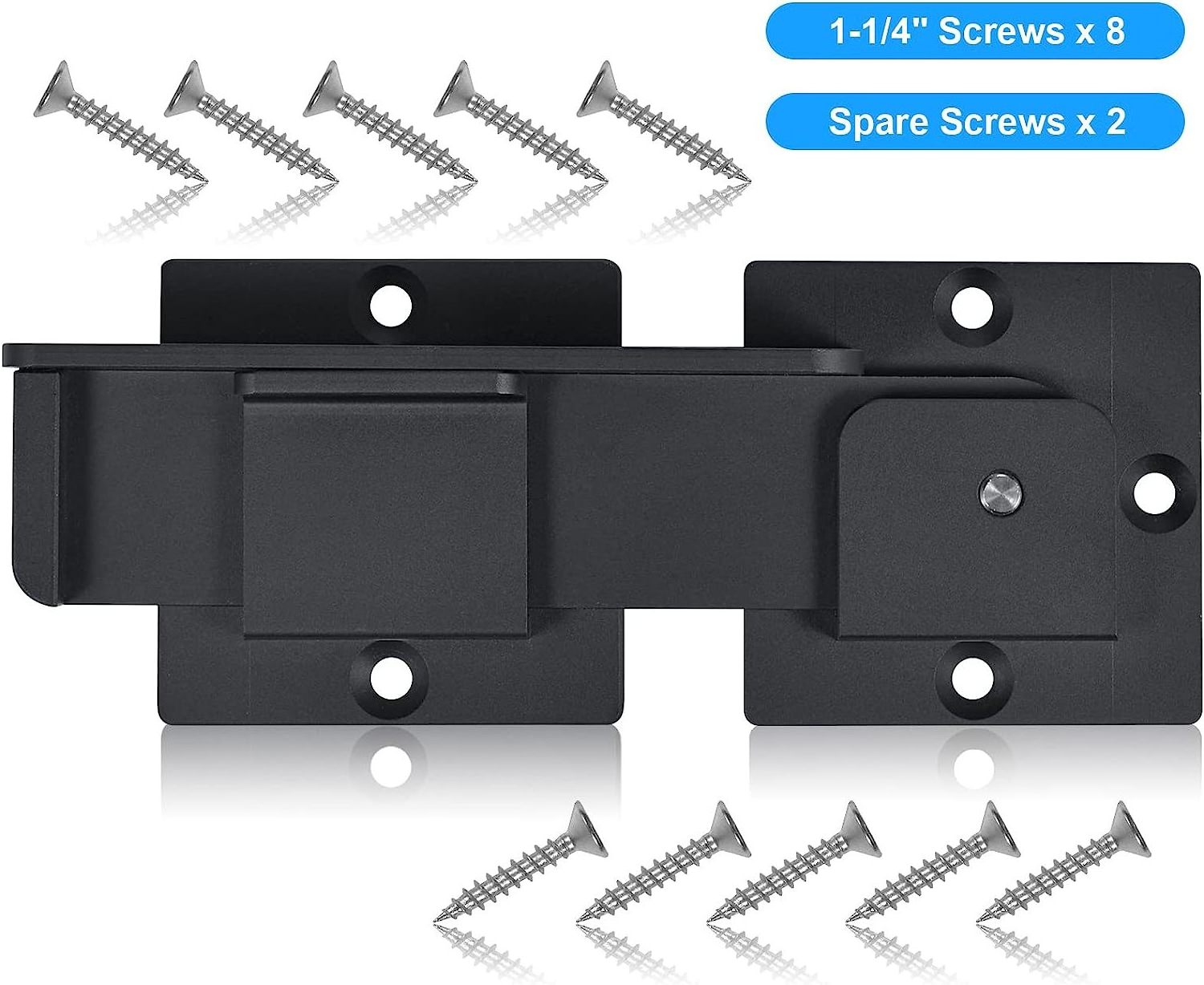 Custom Size Black Extra Heavy Duty  Dumpster Fence  Gate Flip Latch for Wood  Vinyl  PVC  Steel  Metal Door