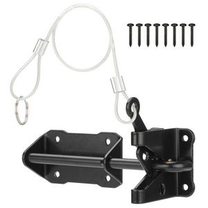 HILLMASTER Heavy Duty Automatic Gate Latch for Wooden Fences Metal Gates Vinyl Fence