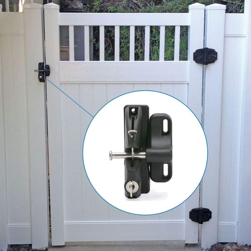 New Arrival Nylon Automatic Keyed Gate Lock Latch  Lockable Gravity Gate Latch