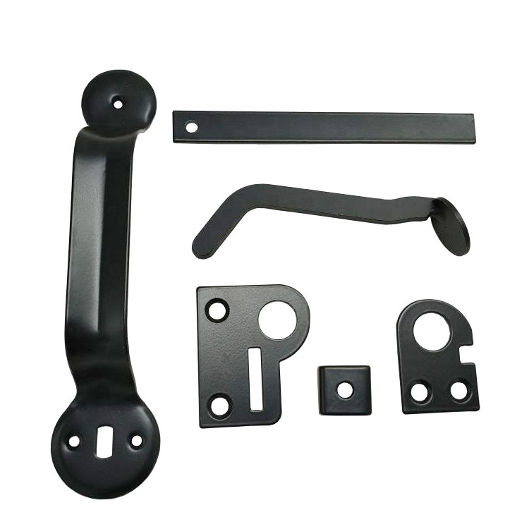 Black Galvanized Steel Thumb Hardware Gate Latch