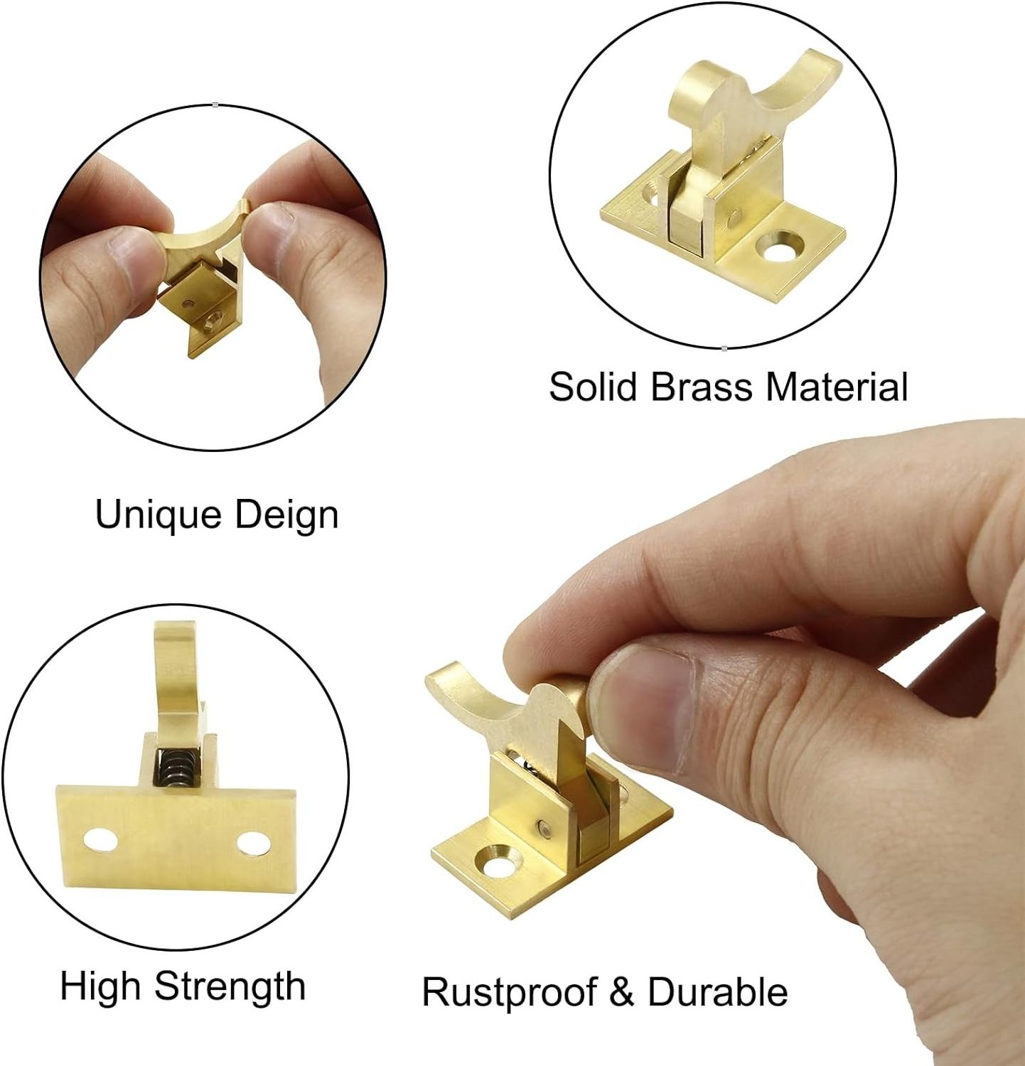 Brass Heavy Duty Elbow Latch Window Cabinet Door Latch for Home Office Cabinet Doors&Window