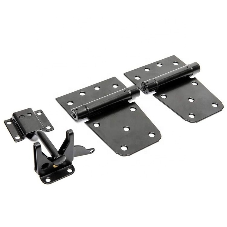 Black Gate Latch And Gate Hinge Garden Wood Fence Gate Kit Accessories Fence Hardware