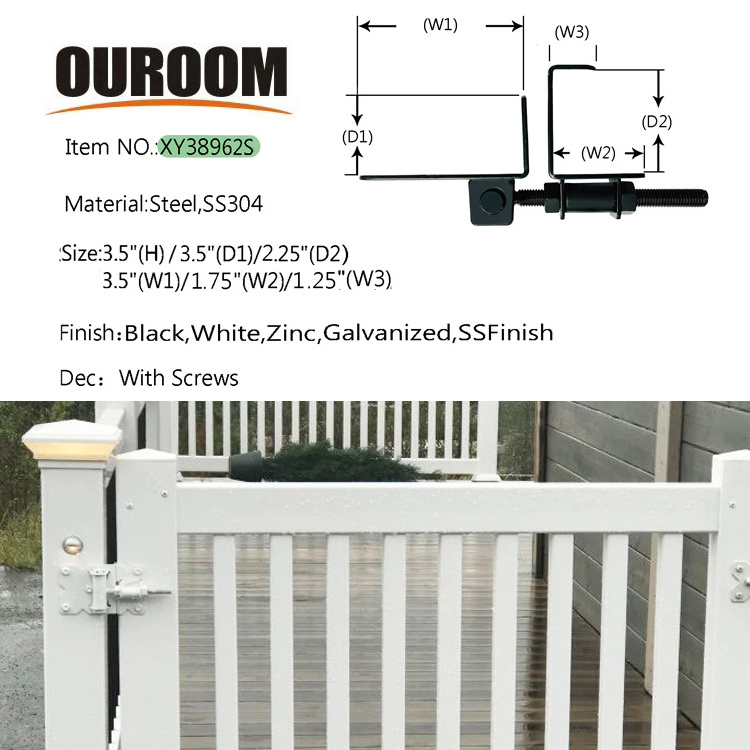 Rustproof Folding Gate Heavy Duty Hinges Adjustable PVC Fence Self Closing Hinge