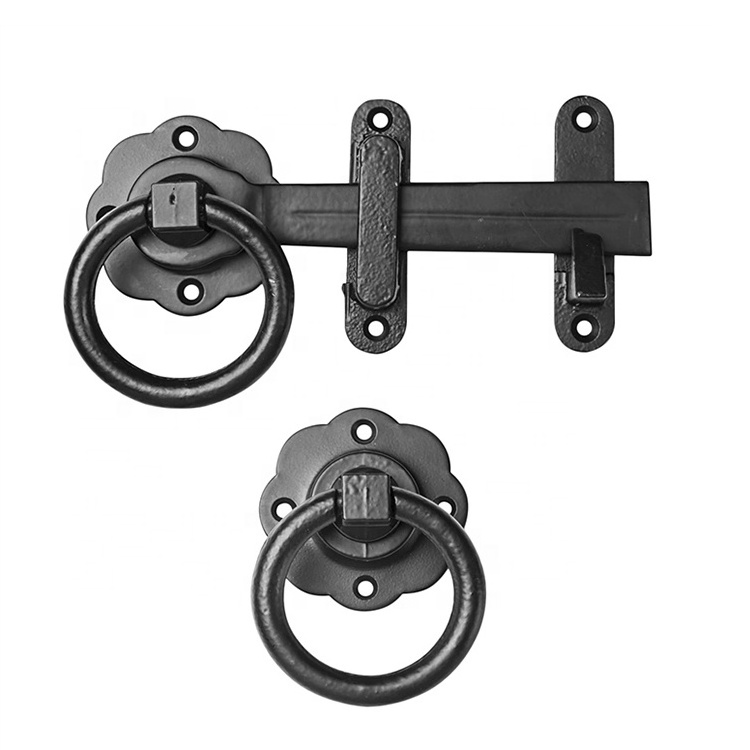 HILLMASTER New Design Two Sided Ring Gate Latch Garden Fence Gate Latch For Wooden Fences