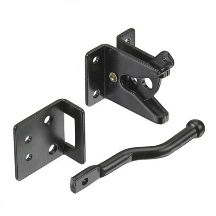 OUROOM SS304 Black Plated Adjustable Gate Gravity Latch