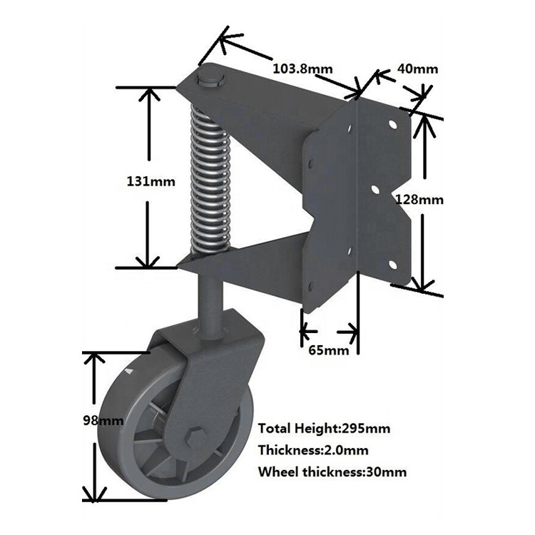 High Quality Garden Swing Spring Loaded Small Castor Sliding Fence Gate Wheels Stainless Heavy Duty For Gates