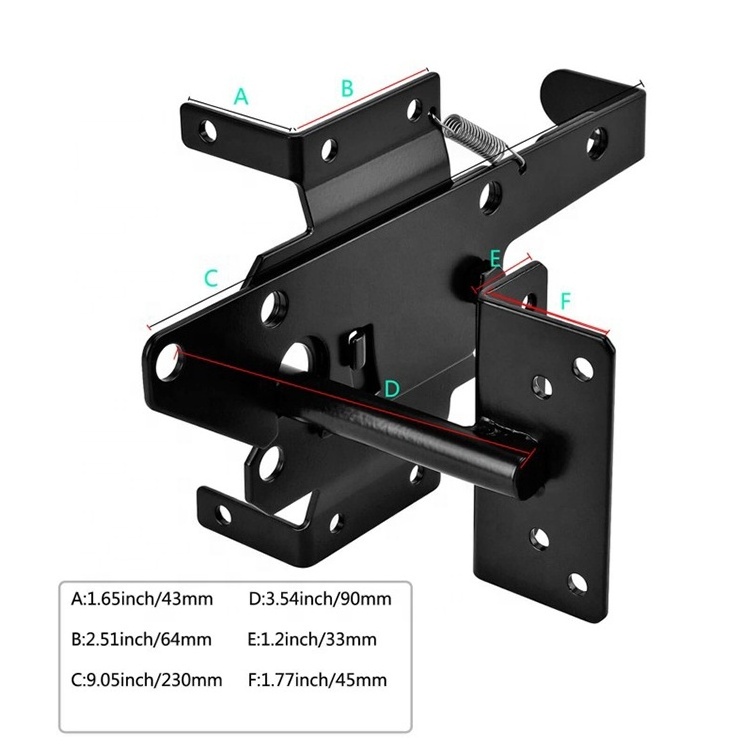 HILLMASTER Self Closing Farm Garden Gate Latch Two Sided PVC Fence Gate Latch