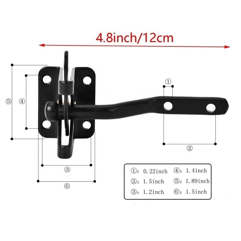 HILLMASTER Heavy Duty Self Locking Shed Gravity Fence Gate Latch