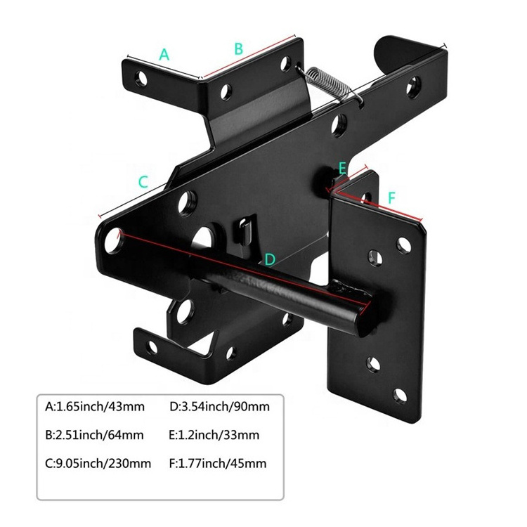 Gravity Wood Fence And PVC Vinyl Fence Stainless Steel Post Self Closing Fence Gate Hinge Gate Latches