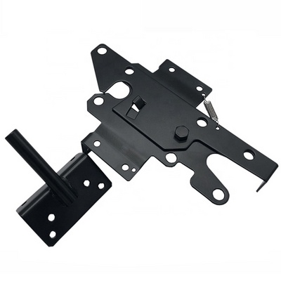 OEM Accepted Black Safety Pool Gate Post Latch Kit Spring Stainless Steel Wood Fence Vinyl Fence Gate Latch