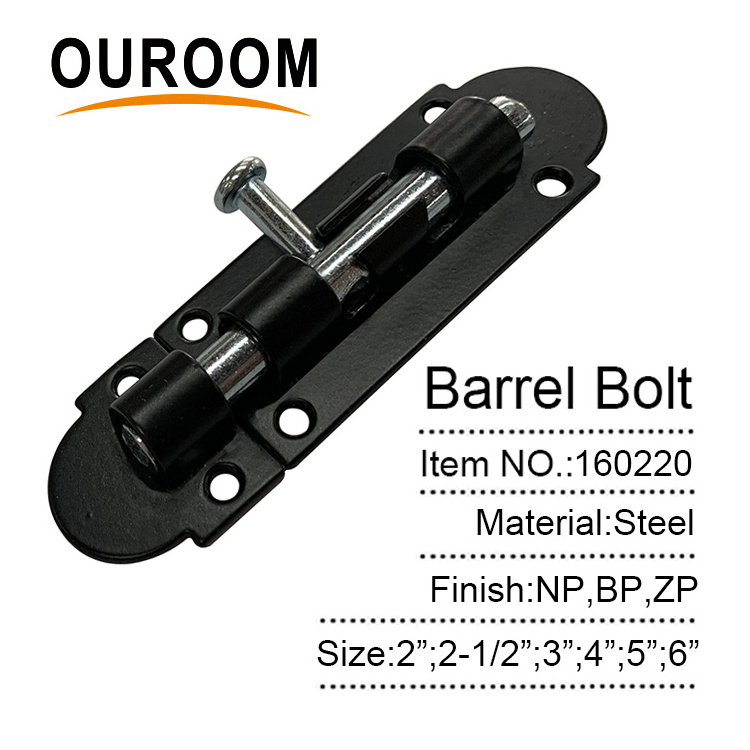 High Quality Sliding Tower Bolt Stainless Steel Door Barrel Bolt Lock