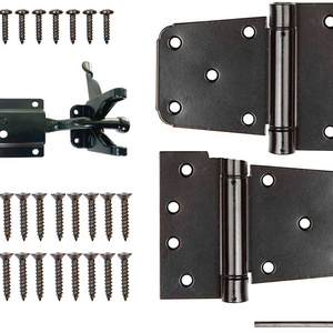 Black Gate Latch And Gate Hinge Garden Wood Fence Gate Kit Accessories Fence Hardware