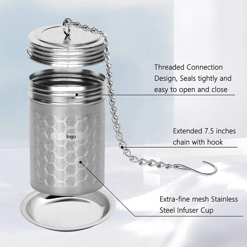 8/8 Stainless Steel Tea Strainer Extra Fine Mesh Tea Steeper for Brew Tea, Spices & Seasoning ,Loose Tea