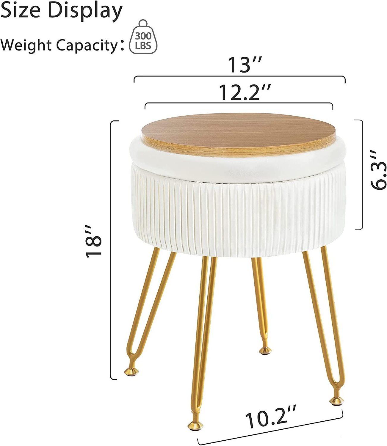 Stools Ottoman Stool Round Stainless Steel Legs Fabric Customized Dining Makeup Pouf Bar Footrest Shoe Changing Kids Modern