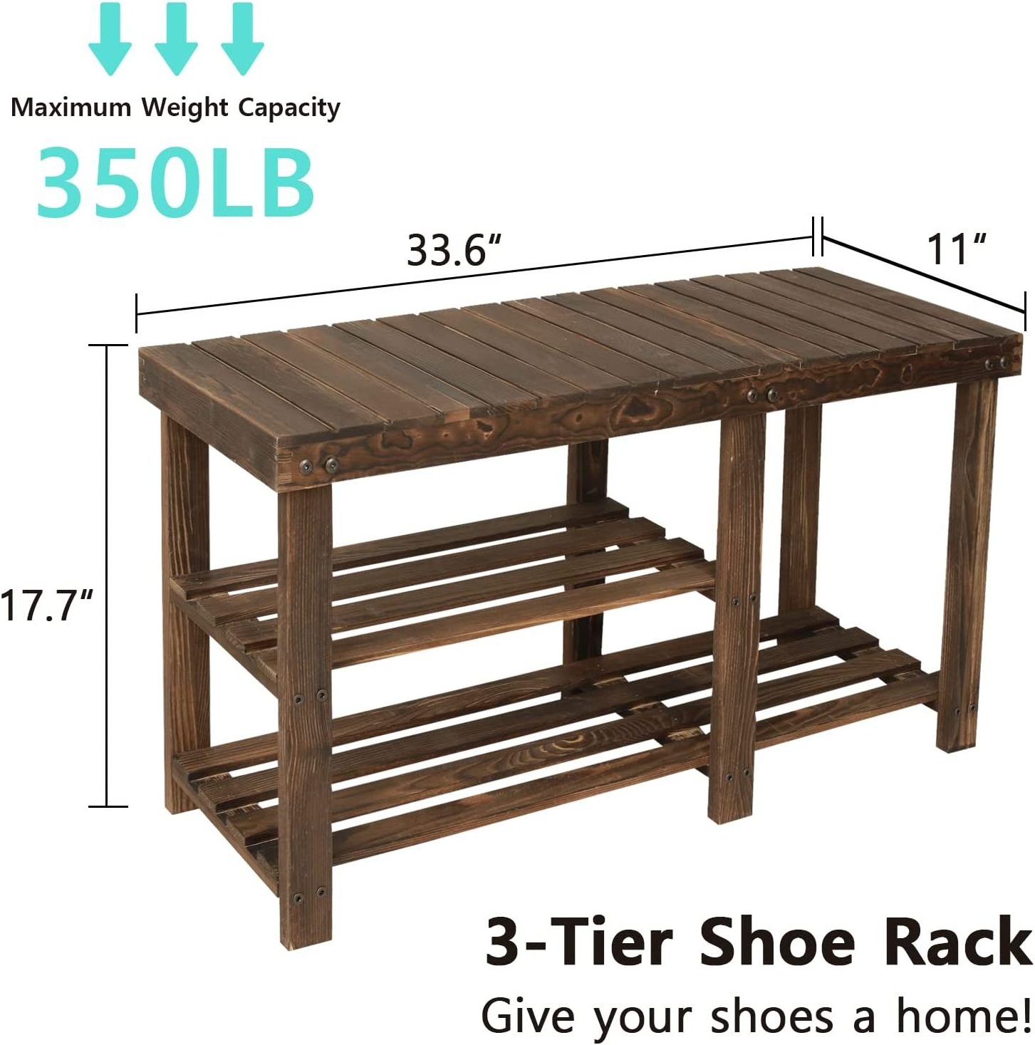 Wholesale Custom Design Shoe Bench Shoes Rack with Seat OEM Entry Shoe Stool Bamboo Customized Logo Antique Kitchen Rack 50pcs