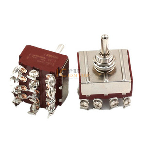 E-TEN12310 12pin 3position Red Dot Pneumatic Toggle Switch Rocker Switches Covered Toggle Switch